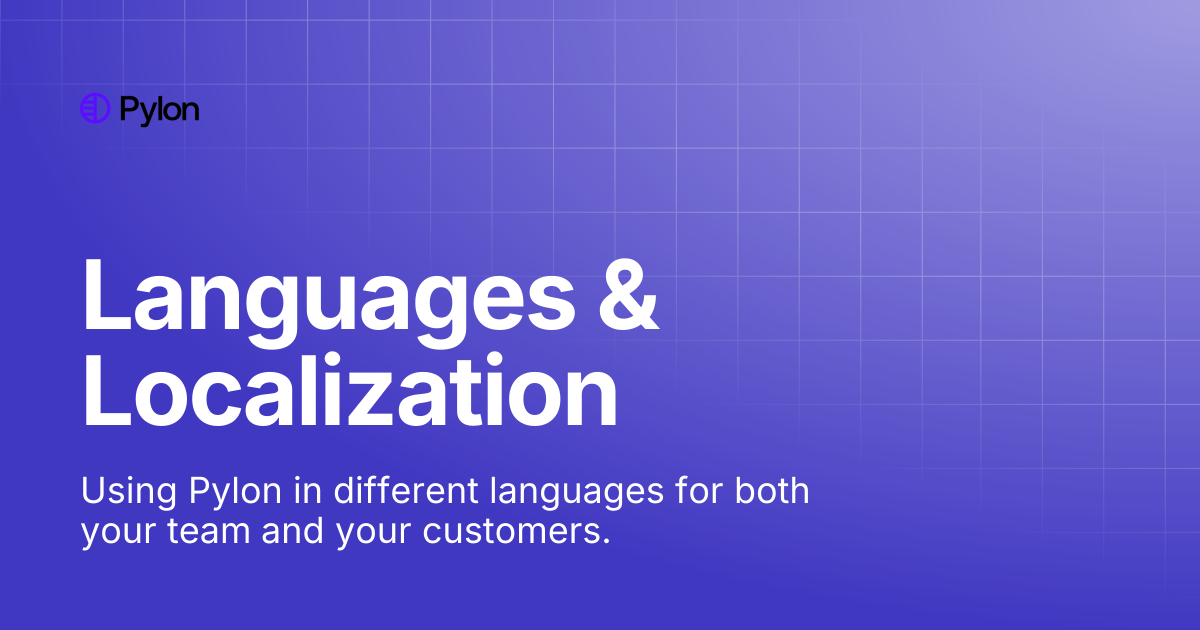 Languages & Localization | Pylon